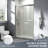 44"-48" W x 72" H Double Sliding Shower Door Semi-Frameless Bypass Sliding Door with SGCC Tempered Glass Explosion-Proof Film, 2 Towel Bars for Walk-in Bathroom, Brushed Nickel-107308329