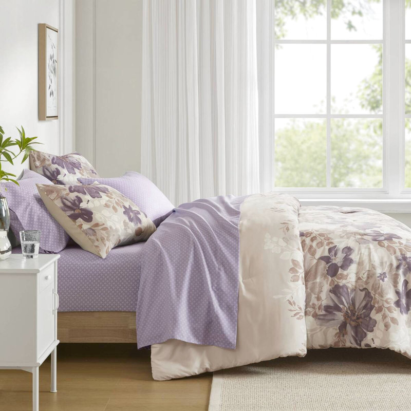 Ensemble de draps et d'édredon Taupe