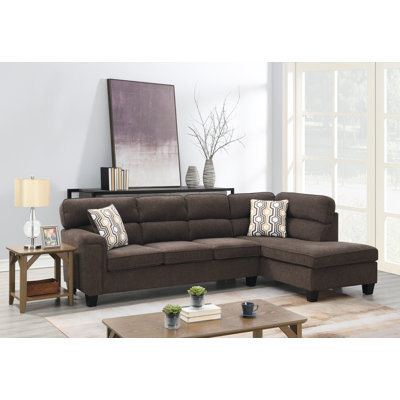Upholstered L-Shaped Sectional Right Hand Facing