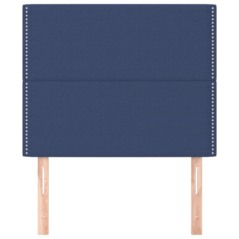 Kankakee UK Single - DE 90 X 190 Cm Upholstered Headboard, 88 x 100cm, Blue Fabric