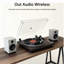 Tourne-disque vinyle rétro, tourne-disque Bluetooth sans fil avec préampli intégré, sortie 2 vitesses 33 et 45 tr / min, sortie ligne RCA