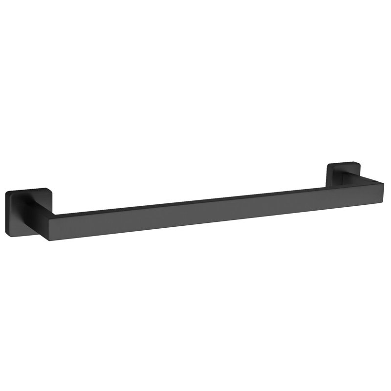 Barre à serviettes murale Square Collection, Noir mat, H 1,75 po x l 24 po x P 3,5 po
