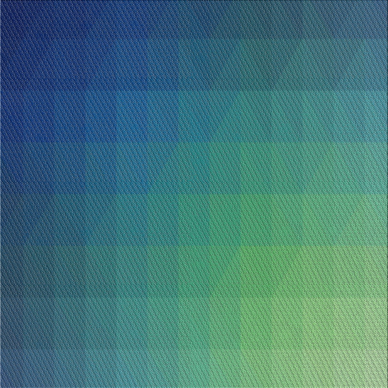 Tapis à motif bleu / vert, Carré 3 pi