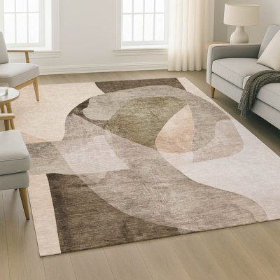 Tapis abstrait lavable à la machine de qualité supérieure Mayfield
