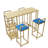 Bar Table And Chair 5 Piece Set, Frame, Multi-Layer Tabletop, Chair Cushion And Backrest Made Of Sponge, Table With Storage Function-832969982