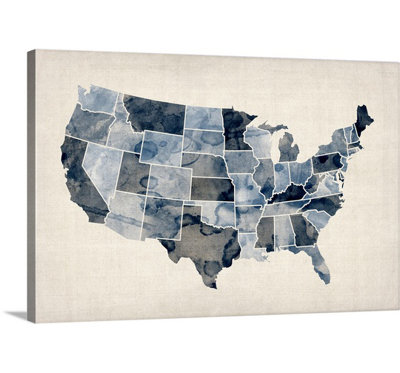 «Carte des États-Unis d'Amérique» par Bellen, impression