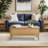 3-piece Mid-Century Modern Faux Rattan Living Room Table Set with Lift-top Coffee Table & End Tables