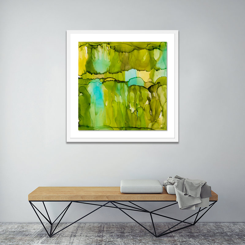 Rewriting The Path III Print by Julie Pelaez, 24" H x 24" W x 1.5" D, White