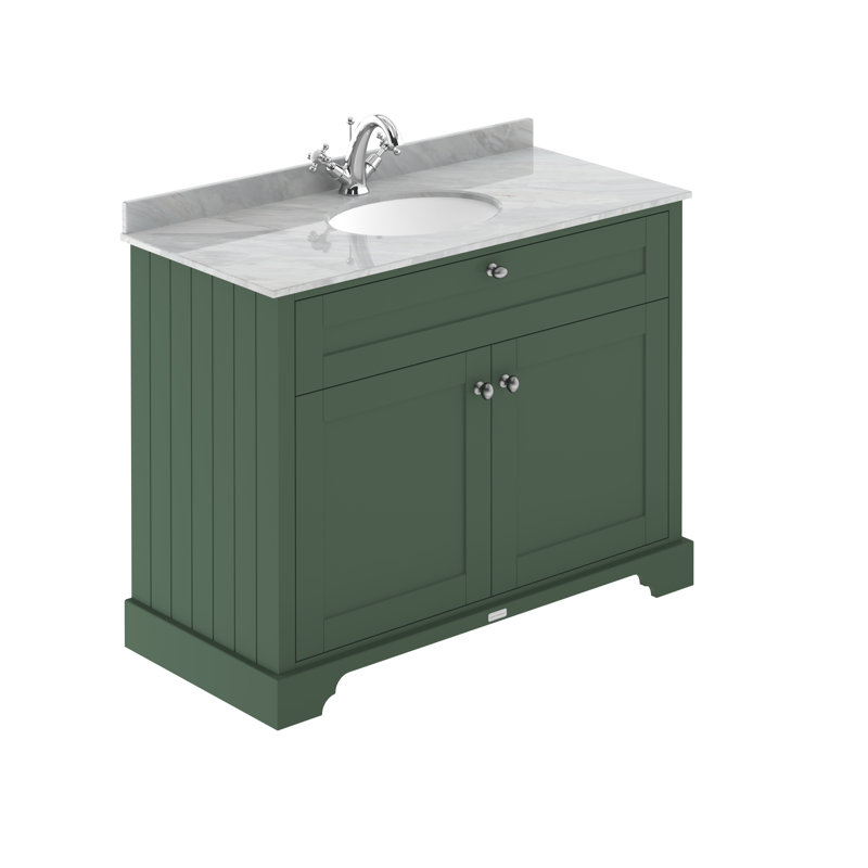Old London 1000mm Free-standing Single Vanity Unit, Storm Grey, Grey