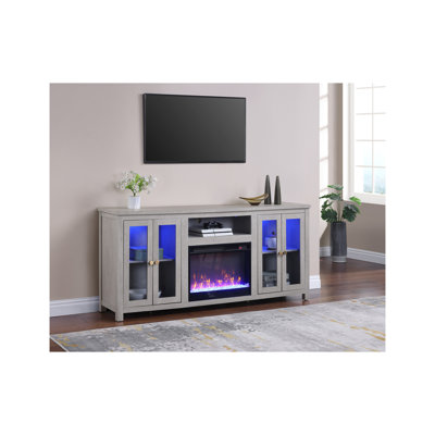 Fireplace TV Stand with Heater and LED Lights