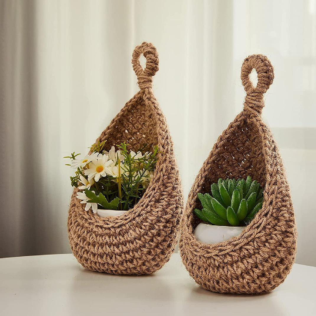 DASTINGO Jute Wall Organizer with Wall Baskets Wayfair