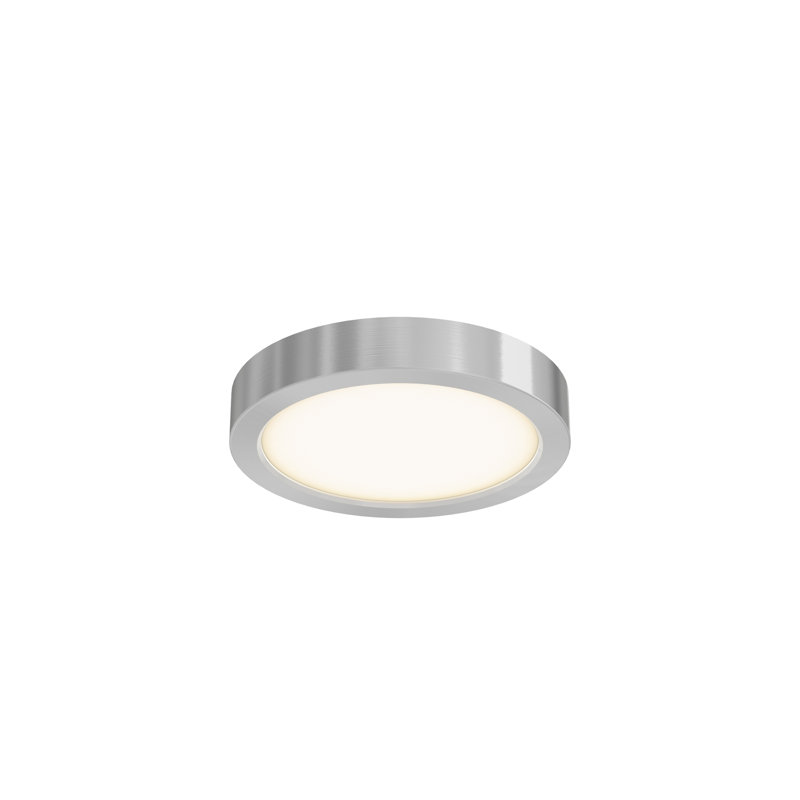 Plafonnier encastré 1 lumière Hayden-Blu, Nickel satiné, H 1 po x l 6 po x P 6 po