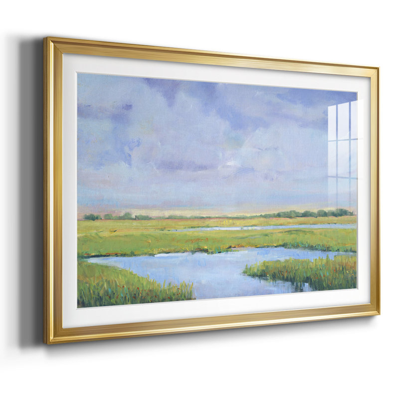 " Summer Marsh I ", 30" H x 44" W x 1.5" D, Gold