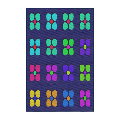 Tapis mauve/bleu à tisser électrique