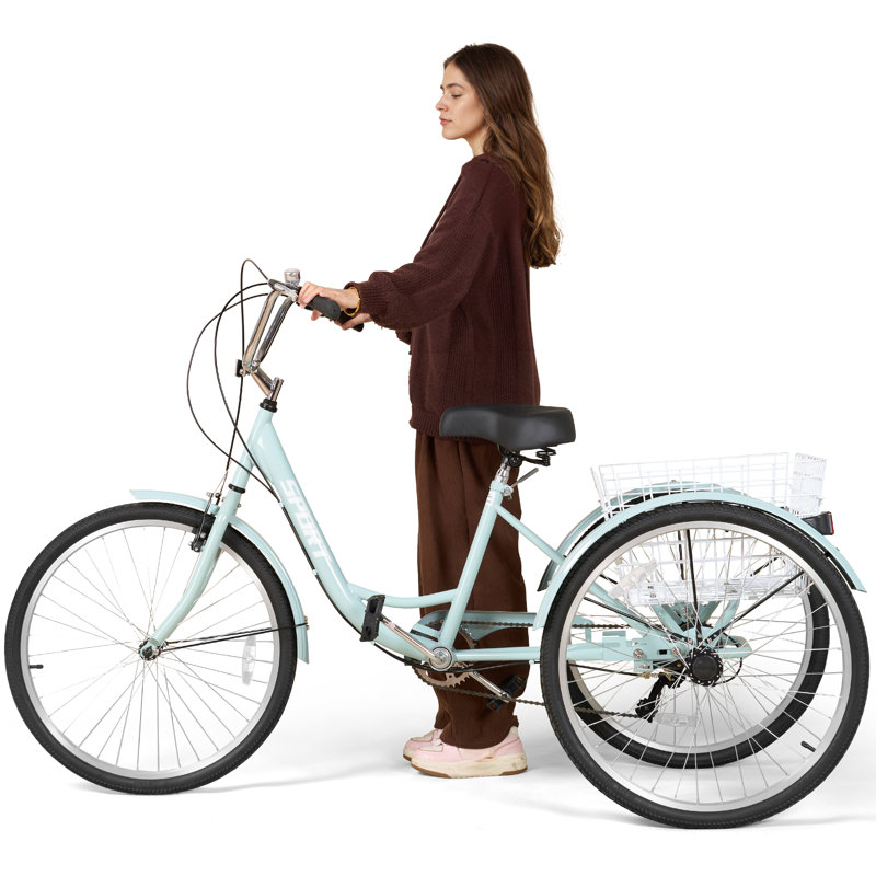 Adulte tricycle à 7 vitesses à 3 roues et 26 roues pour adultes