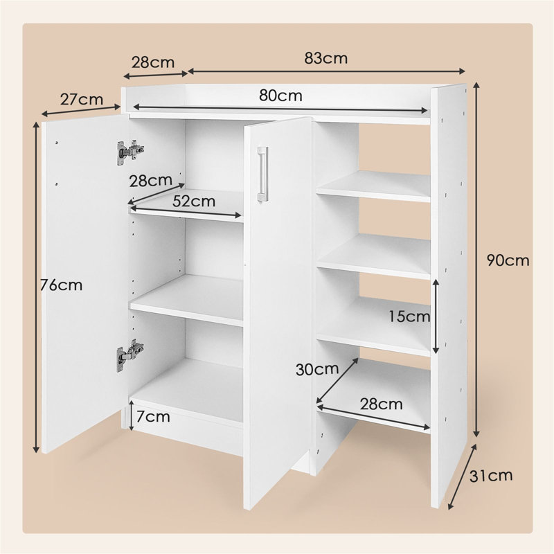 10 Pair Shoe Storage Cabinet