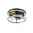Modern 2 Light Iron Round Flush Mount-221549515