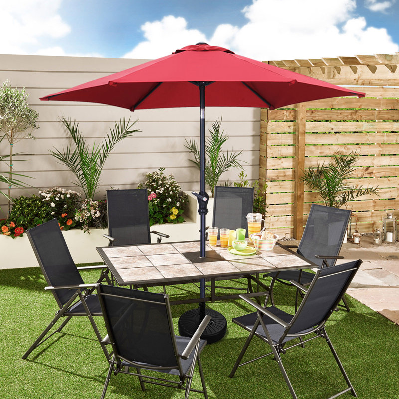 90'' Tilt Market Umbrella, Red