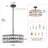 Khyryn Modern 5  Lights drum crystal chandelier-1252928891