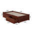 Lit plateforme de rangement avec pied de lit en bois massif et tiroirs sous le lit Concorde-1826326913-1826326938