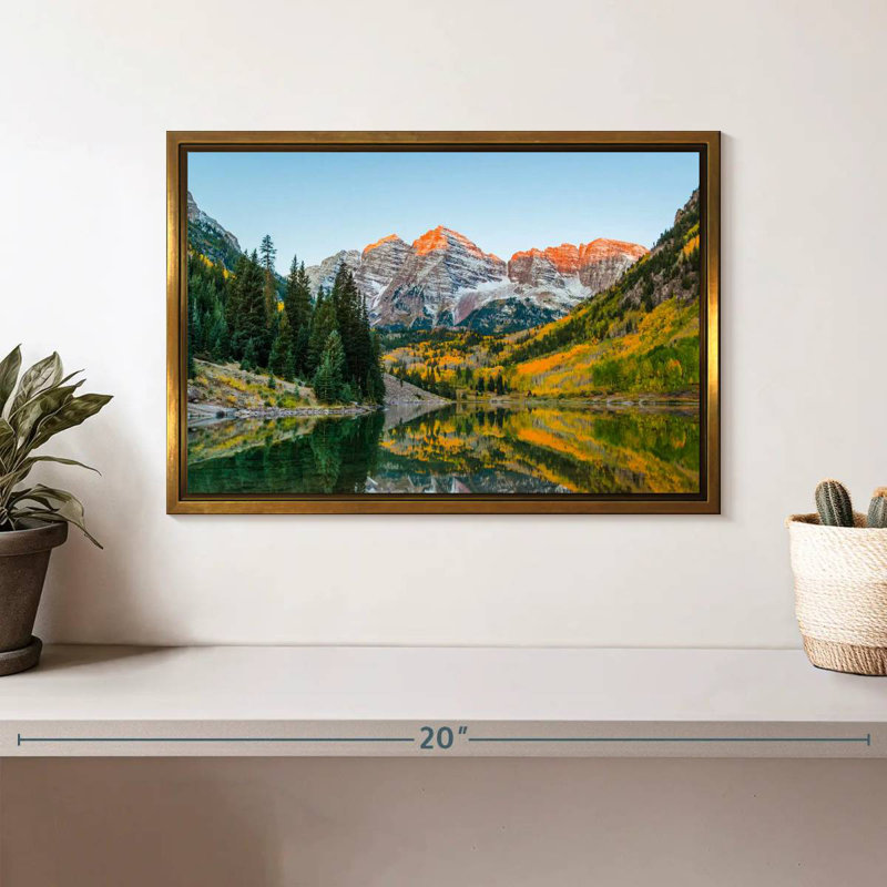 Marron en automne, Cadre flottant doré, 13 po x 9 po