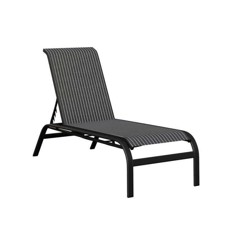 Chaise longue en aluminium noir mat Coakley, Noir mat