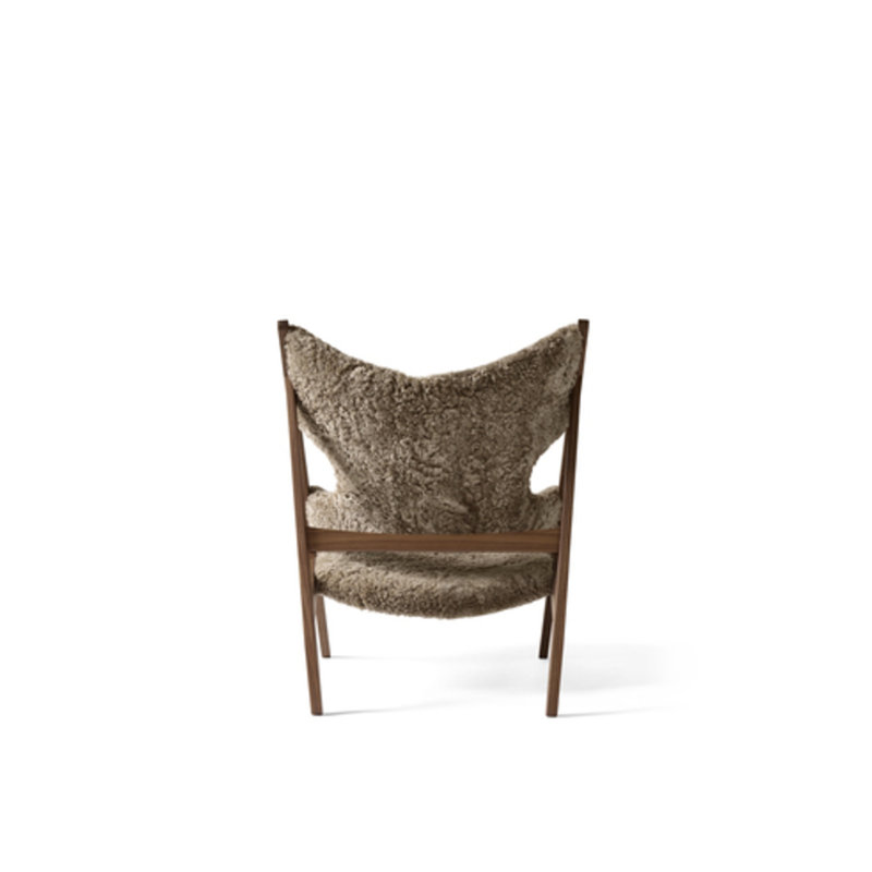 Knitting Lounge Chair, Sheepskin Sahara, Walnut
