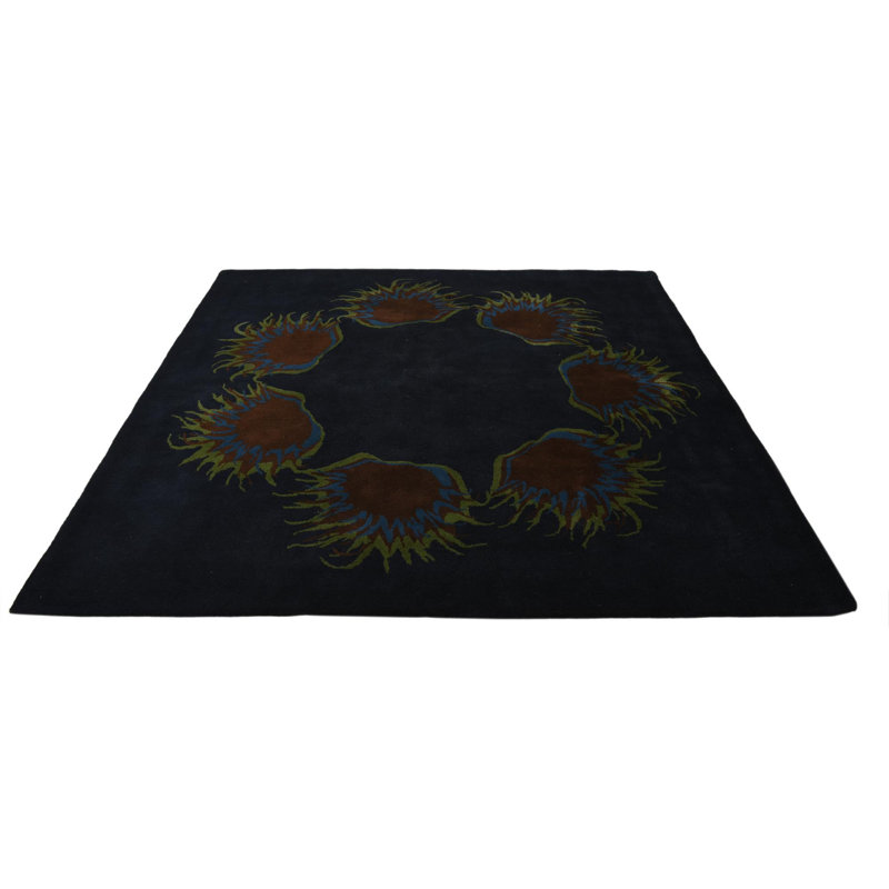 Tapis carré bleu marine 8 pi Pharris