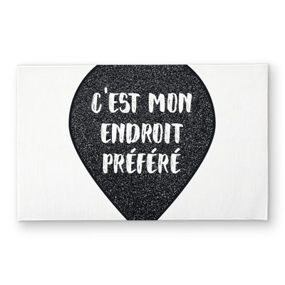 It's my favorite spot - White Quotes Door Mat for Home Decor