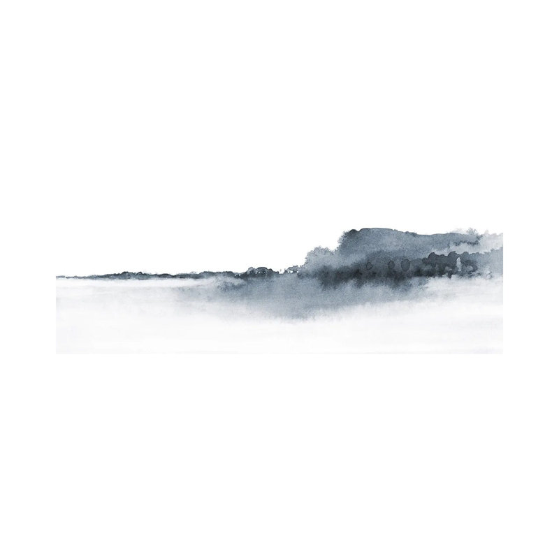Watercolor Landscape XVII - Panoramic Print on Canvas, 60.96cm H x 182.88cm W x 3.81cm D, Wrapped Canvas