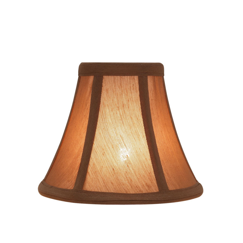 Light Brown Silk Bell Chandelier Lamp Shades Set