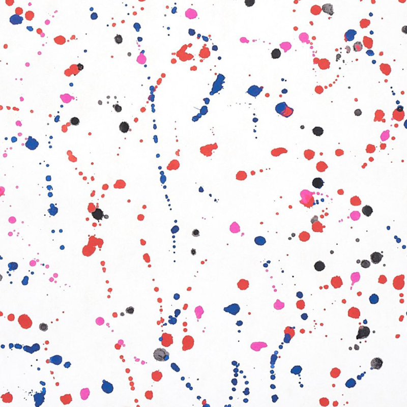 Papier peint Schumacher x Porter, Rouge/bleu