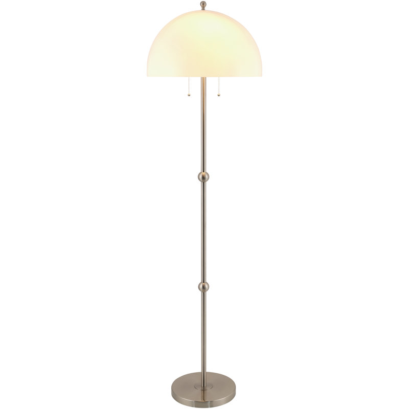 Lampe sur pied Alfe, Argent poli