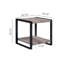 Ensemble de cocktail contemporain 3 pièces avec finition rustique, tables basses spacieuses et tables de bout pour les salons modernes