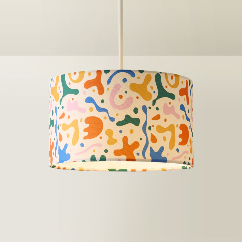 15cm H Linen Blend Drum Lamp Shade ( Clip On ) in Cream