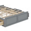 Base de lit plateforme en bois pour grand lit comprenant six tiroirs-1646246059