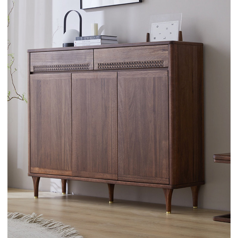 Buffet décoratif simple en bois massif