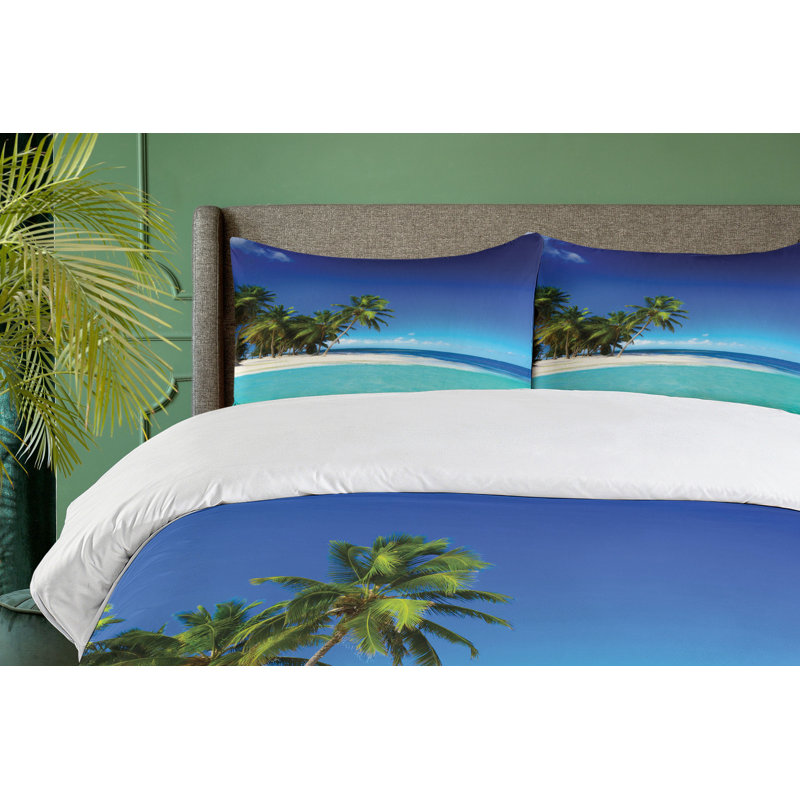 Coastal Polyester Duvet Cover, King Duvet Cover + 2 King Shams