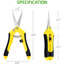 Séchoir à linge pliable suspendu à 4 couches 4 pieds avec anneaux robustes et sac de transport, pour plantes, graines et bourgeons, vert, 1 paquet de séchoir et sécateur jaune 6,5 po