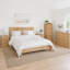  Pursley 4-Piece Rustic Bedroom Set, Solid Waxed Wood, 6-Drawer Chest, 5-Drawer Tallboy & 2-Bedsides