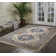 Tapis oriental ivoire / bleu Huetter