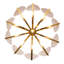 Lustre Aliform 28 po à 10 douilles, fini feuille d'or oxydée