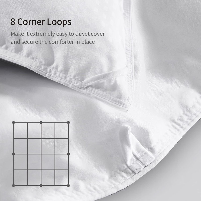 Ensemble de couette édredon Bedding, Très grand, Blanc