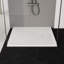 HOROW Shower Tray 120x80 cm, White Acrylic Stone Effect Base – Large Anti-Slip Rectangular Slimline Tray