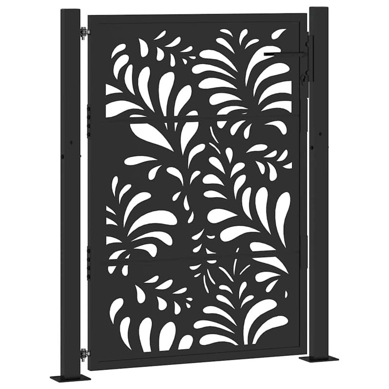 Weathering Steel Gate, Black, 105 x 130 cm