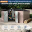 Remise de rangement extérieure en métal 12 pi x 12 pi - Porte verrouillable, ventilation d'air, remise pour outils de jardin et de cour