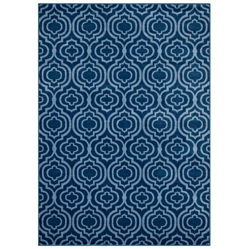Tapis marocain à motif treillis transitionnel Modway, Rectangle 8 pi x 10 pi