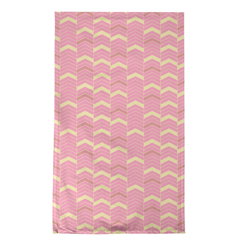 Stephenie Tea Towel Kitchen Towel, Pink/Red, Cotton Twill