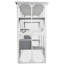 Maison pour animal de compagnie de taille moyenne, en bois blanc pour cage à chat Happy Home
