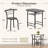 2-Person Dining Set with Storage Shelf, Space-Saving Table & Chairs for Small Spaces-1813220870